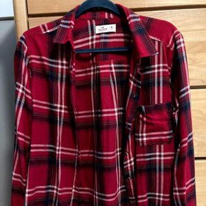 Hollister Women's Red Flannel